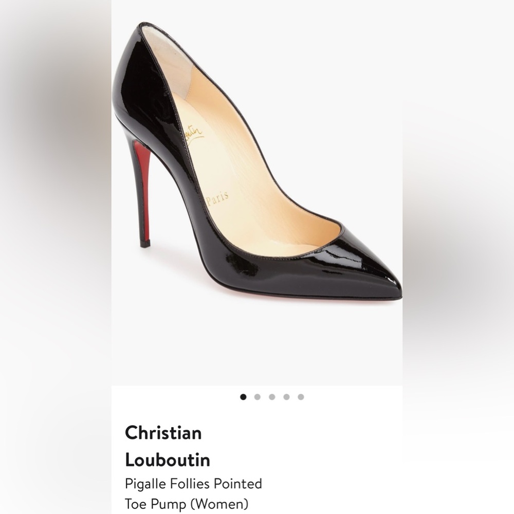 USED Christian Louboutin Pigalle Follies Pointed Toe Pump